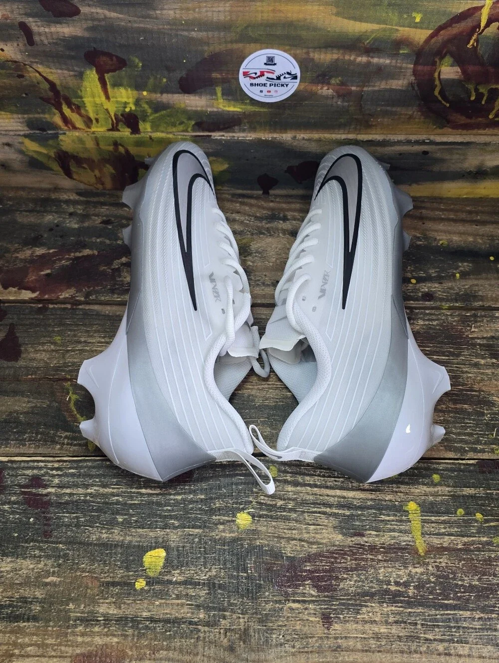 Nike Vapor Speed 3 Mens Size 11 Football Cleats White Grey FB3303-100 New